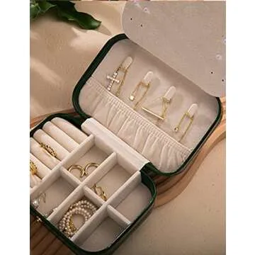 S.Leaf Travel Jewelry Organizer Compact Jewelry Case for Women