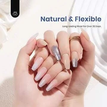 Beetles Gel Nail Kit Easy Nail Extension Set With Etch X Nail Tips 504Pcs Half Matte Medium Coffin Shaped Tips 5 in 1 Nail Glue Base Gel and Innovative Led Lamp Diy Art at Home Nail Kit