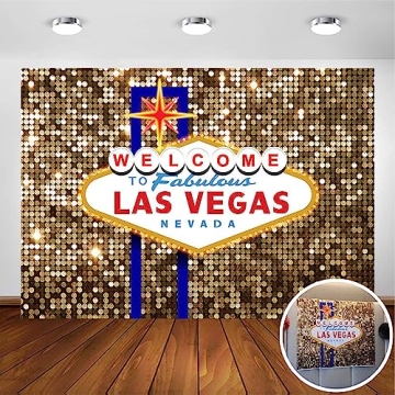 Avezano Las Vegas Party Backdrop for Birthday Decorations and Events (7x5ft)