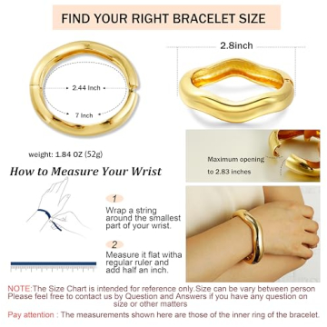 Elegant Joya Love Adjustable Gold Bangle Bracelet