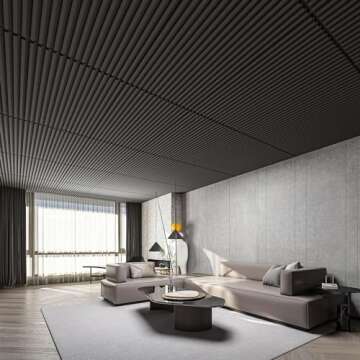 Art3d 6-Pack Slat Design 3D Wall Panels for Interior Wall Decor, 2x4 FT PVC Decorative Drop Ceiling ...