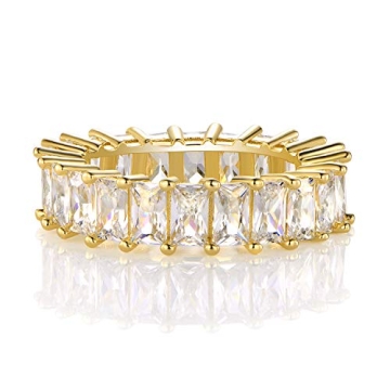 Elegant XBRN Gold Eternity Band Ring for Women and Men