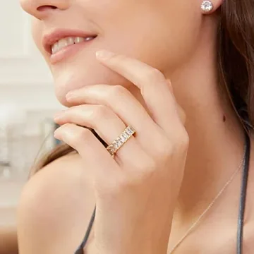 Elegant XBRN Gold Eternity Band Ring for Women and Men