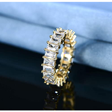 Elegant XBRN Gold Eternity Band Ring for Women and Men
