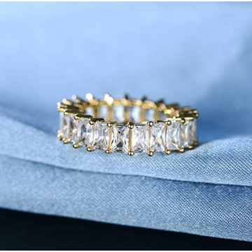 Elegant XBRN Gold Eternity Band Ring for Women and Men