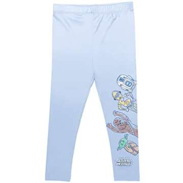 Star Wars C-3PO Princess Leia Chewbacca Toddler Girls 3 Pack Leggings 4T