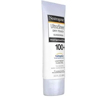 Neutrogena Ultra Sheer Dry-Touch Water Resistant and Non-Greasy Sunscreen Lotion with Broad Spectrum SPF 100+, 3 fl. oz