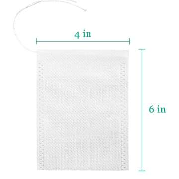 Yzurbu 200pcs 4''x6'' Cold Brew Coffee Filter Bags, No Mess Disposable Filter Bag with Drawstring for Coffee Grounds & Ice Tea