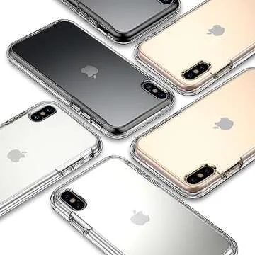 COOLQO Compatible for iPhone X/XS Case [10 FT Military Grade Drop Protection][2 X Tempered Glass Screen Protector][Dual Layer] Heavy Duty Shockproof Protective Clear Phone Cover Case for iPhone X/XS