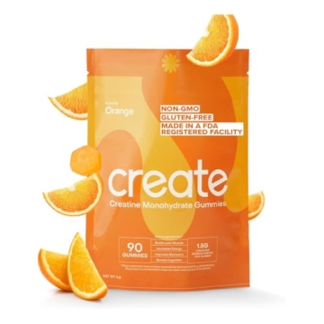 Create Creatine Monohydrate Gummies for Men & Women, Boost Focus, Strength, and Endurance, Anti-Melt...