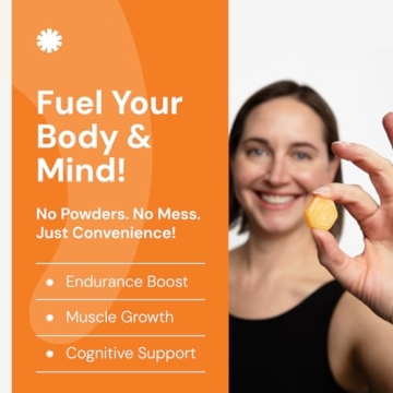 Create Creatine Monohydrate Gummies for Men & Women, Boost Focus, Strength, and Endurance, Anti-Melting Formula, Vegan, Gluten-Free, Non-GMO, 1.5g of Creatine per Gummy (Orange, 90 ct)