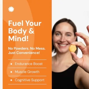 Create Creatine Monohydrate Gummies for Men & Women, Boost Focus, Strength, and Endurance, Anti-Melting Formula, Vegan, Gluten-Free, Non-GMO, 1.5g of Creatine per Gummy (Orange, 90 ct)