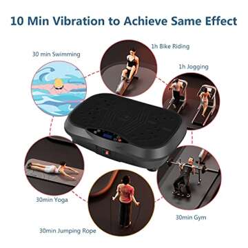 YOKELE Vibration Plate Exercise Machine - Efficient Weight Loss & Recovery Equipment with Resistance...