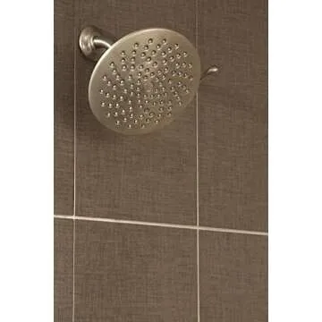 Moen Velocity Brushed Nickel Two-Function Rainshower 8-Inch Shower Head with Immersion Technology for a High-Pressure Rinse, S6320BN