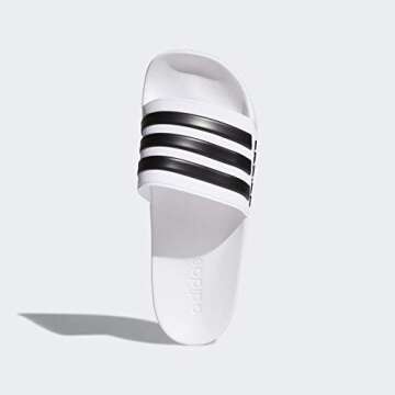 adidas Men's Adilette Shower Slides White/Core Black/White 9