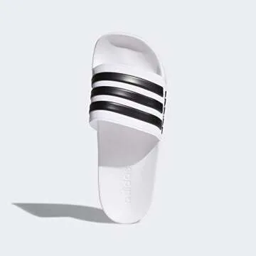 adidas Men's Adilette Shower Slides White/Core Black/White 9