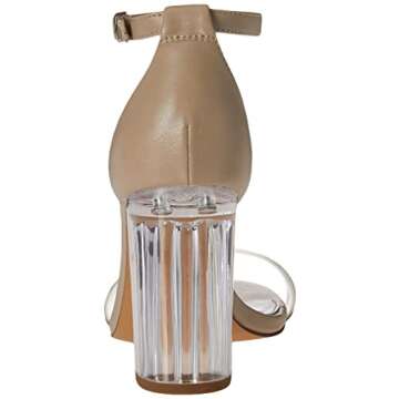 The Drop Women's Rebecca Strappy High Block Heel Sandal, Clear, 7