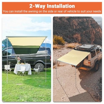 Yescom 6.6x8.2 Vehicle Awning for Camping and Travel