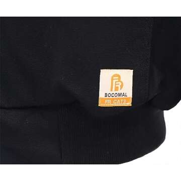 BOCOMAL FR Jacket Insulated Flame Resistant Duck Hooded Coat Outwear&Vest Light Water Repellent and Oil Resistant.