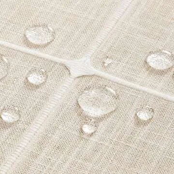 ZeeMart 60x60 Farmhouse Style Tablecloth, Tan