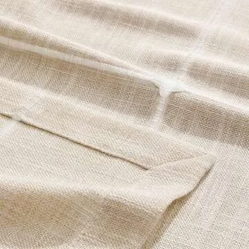 ZeeMart 60x60 Farmhouse Style Tablecloth, Tan