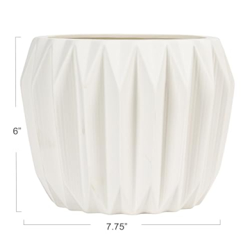 Bloomingville Stoneware Fluted Planter - Stylish Home Décor