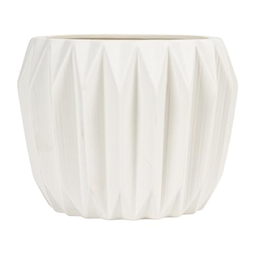 Bloomingville Stoneware Fluted Planter - Stylish Home Décor