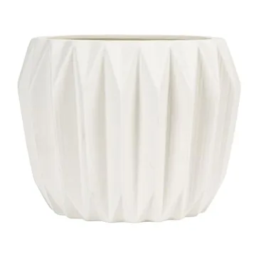 Bloomingville Stoneware Fluted Planter - Stylish Home Décor