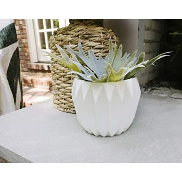 Bloomingville Stoneware Fluted Planter - Stylish Home Décor