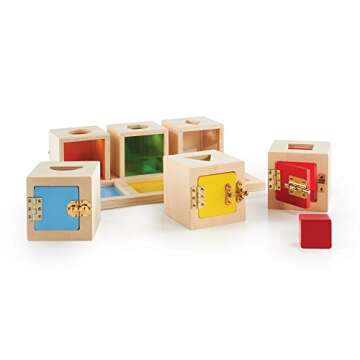 Guidecraft Peekaboo Lock Boxes - Educational Toddler Toy