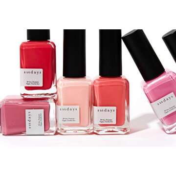 Sundays Non-Toxic Nail Polish, Glossy Shine Finish. No.26: Mauve, Long Lasting, Vegan & Cruelty-Free, 1.7 oz