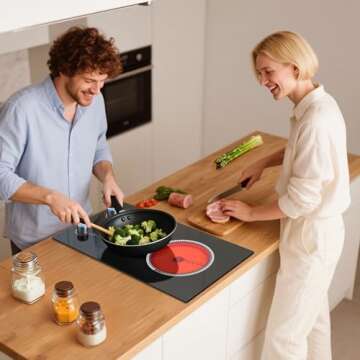Pladeca 2 Burner Electric Cooktop with Timer & Safety Features