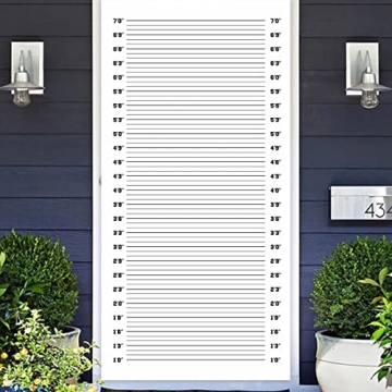 Mugshot Police Lineup Height Charts Banner Backdrop Background Accurate Measurements Theme Decor for...