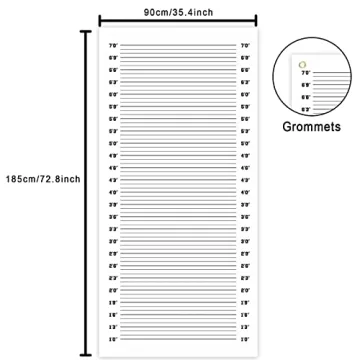 Mugshot Height Charts Banner for Party Decor
