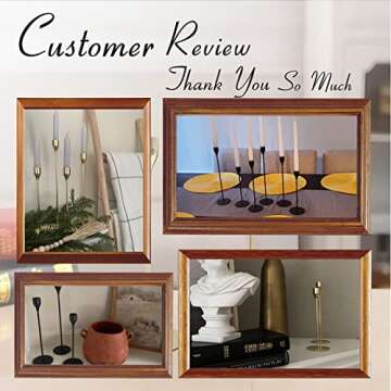 6Pcs Lemon Gold Candlestick Holders, Tall Taper Candelabra Stands fits 3/4 inch Thick Pillar Candle Stick, Elegant Decor Set for Table Centerpiece, Floor, Fireplace as Date, Festival, Fitting.