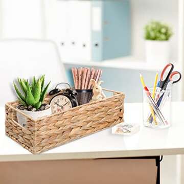 OUTBROS 2 Pack Woven Storage Baskets for Home Decor