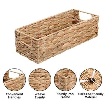 OUTBROS 2 Pack Woven Storage Baskets for Home Decor
