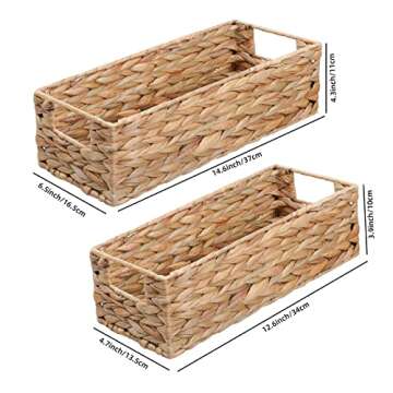 OUTBROS 2 Pack Woven Storage Baskets for Home Decor