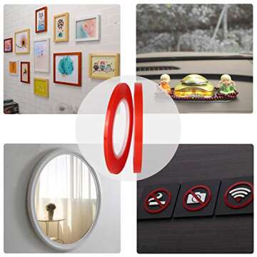 Kaisiking Double Sided Adhesive Tape 5mm / 10mm x 25M Heat Resistant High Adhesion Transparent Acrylic Tape, LCD Screen Repair Sticker for Cell Phone Touch Screen Repair