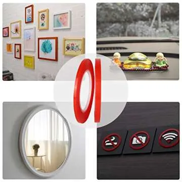 Kaisiking Double Sided Adhesive Tape 5mm / 10mm x 25M Heat Resistant High Adhesion Transparent Acrylic Tape, LCD Screen Repair Sticker for Cell Phone Touch Screen Repair