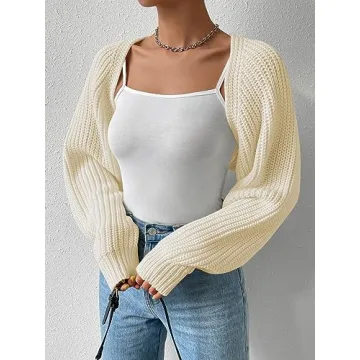 Chic Verdusa Long Sleeve Open Front Sweater Shrug