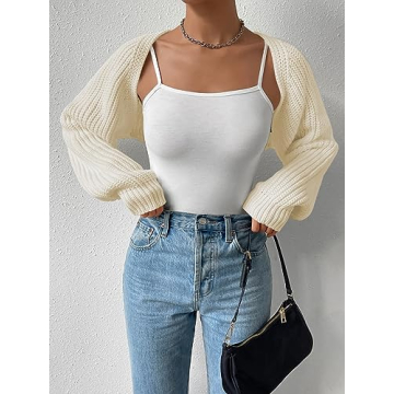 Chic Verdusa Long Sleeve Open Front Sweater Shrug