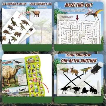 Interactive Dinosaur Busy Book for Kids 2-7 with Sounds and Activities