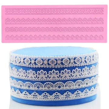 Anyana Vintage Patterns Cake Decorating Silicone Mold - Easy to Use and Clean for All Bakers