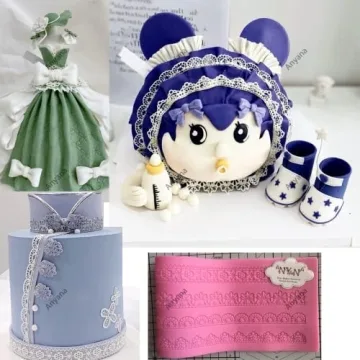 Anyana Vintage Patterns Silicone Mold for Cake Decoration