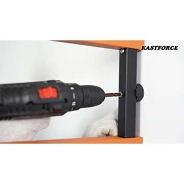 KASTFORCE KF1005 Lumber Storage Rack 5-Level System 110lbs (50kg) per Level Lumber Rack Wood Rack Workshop Rack with Durable Sheet Metal Screws Wall Screws Included