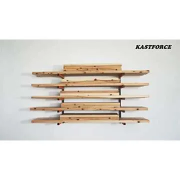 KASTFORCE KF1005 Lumber Storage Rack 5-Level System 110lbs (50kg) per Level Lumber Rack Wood Rack Workshop Rack with Durable Sheet Metal Screws Wall Screws Included