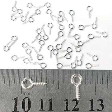 300PCS Mini Screw Eye Pins for Jewelry & Crafts