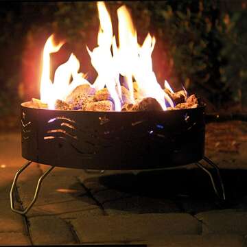 Compact Outdoor Propane Fire Pit for Camping
