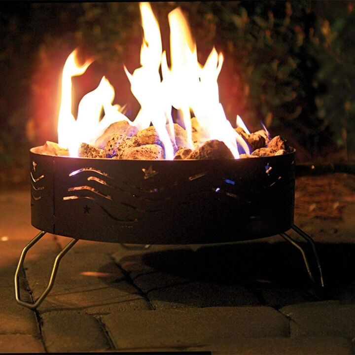Compact Outdoor Propane Fire Pit for Camping